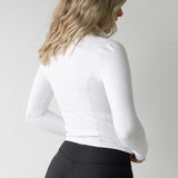 Sculpt Zip Up Jacket in White