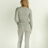Foldover Pant in Grey