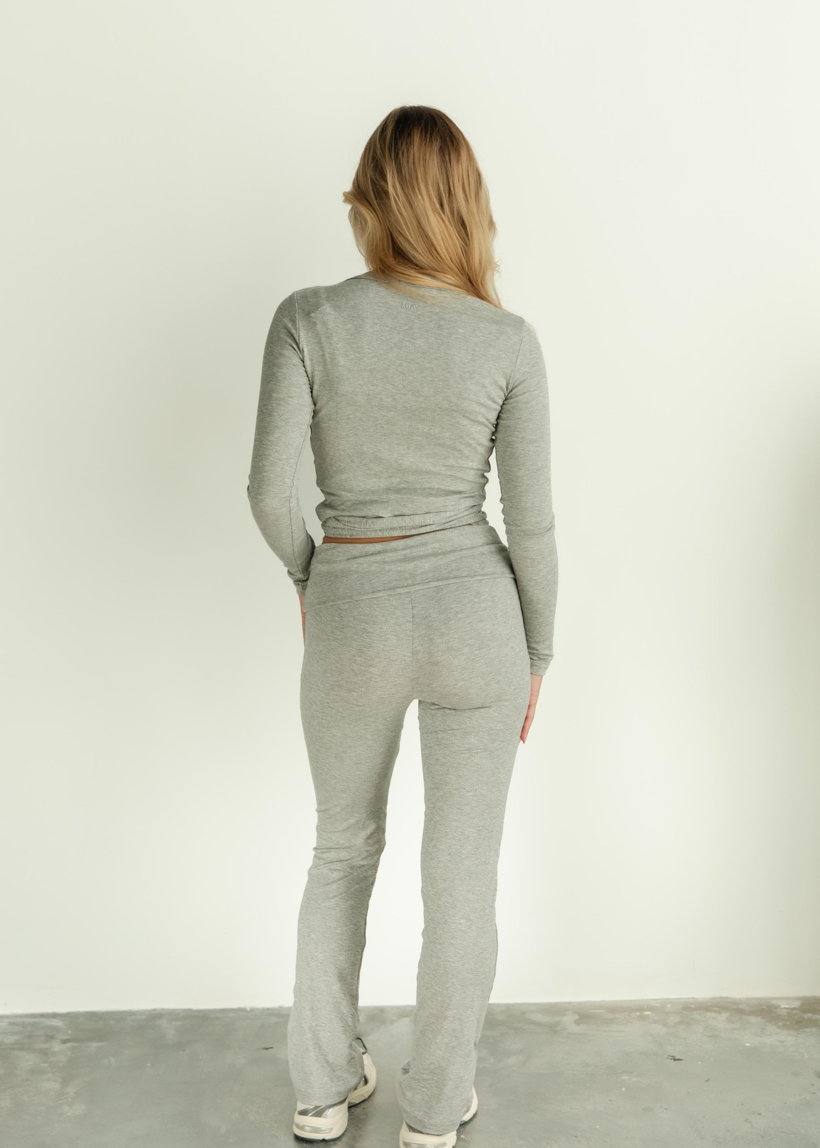 Foldover Pant in Grey