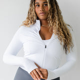 Sculpt Zip Up Jacket in White