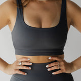Square Neck Bra in Vintage Navy