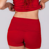 Foldover Short in Berry