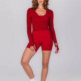 Ballet Wrap Top in Berry
