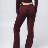 Foldover Pant in Black Cherry