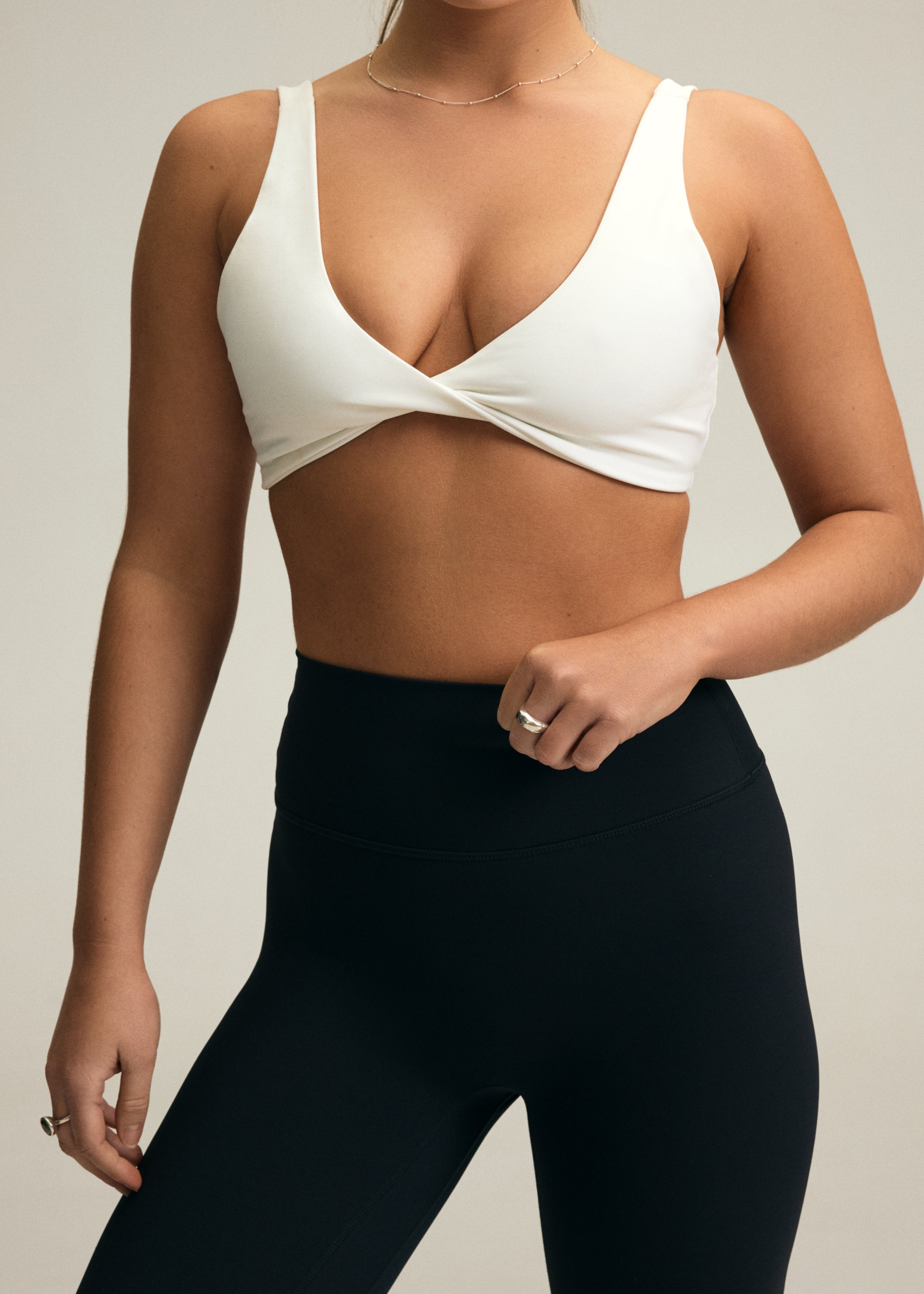 The Twist Bra in Warm White
