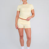 Foldover Short in Buttery