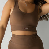 Body Crop Bra in Cacao