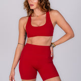 High-Rise 5" Short in Berry