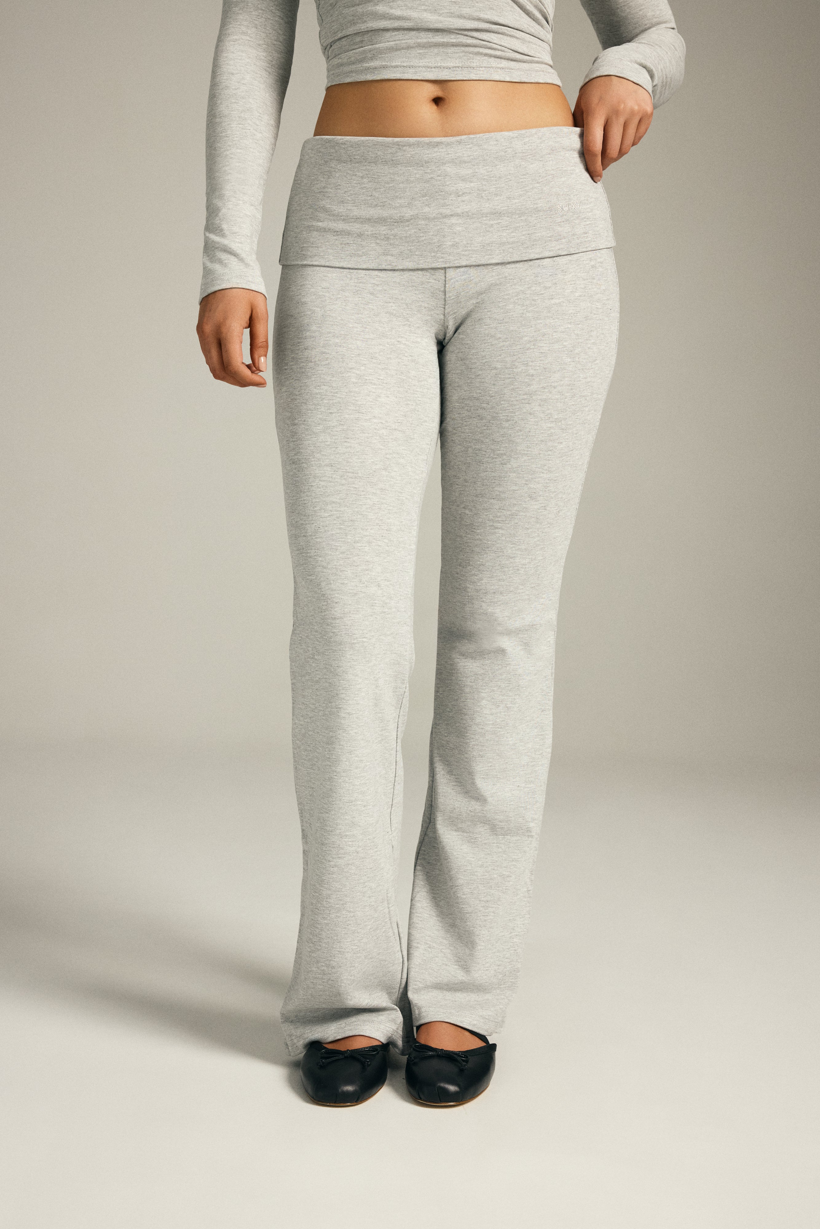 The Foldover Pant in Grey