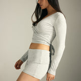 The Foldover Short in Grey