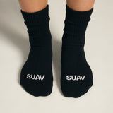2 Pack Mini Crew Socks in Black