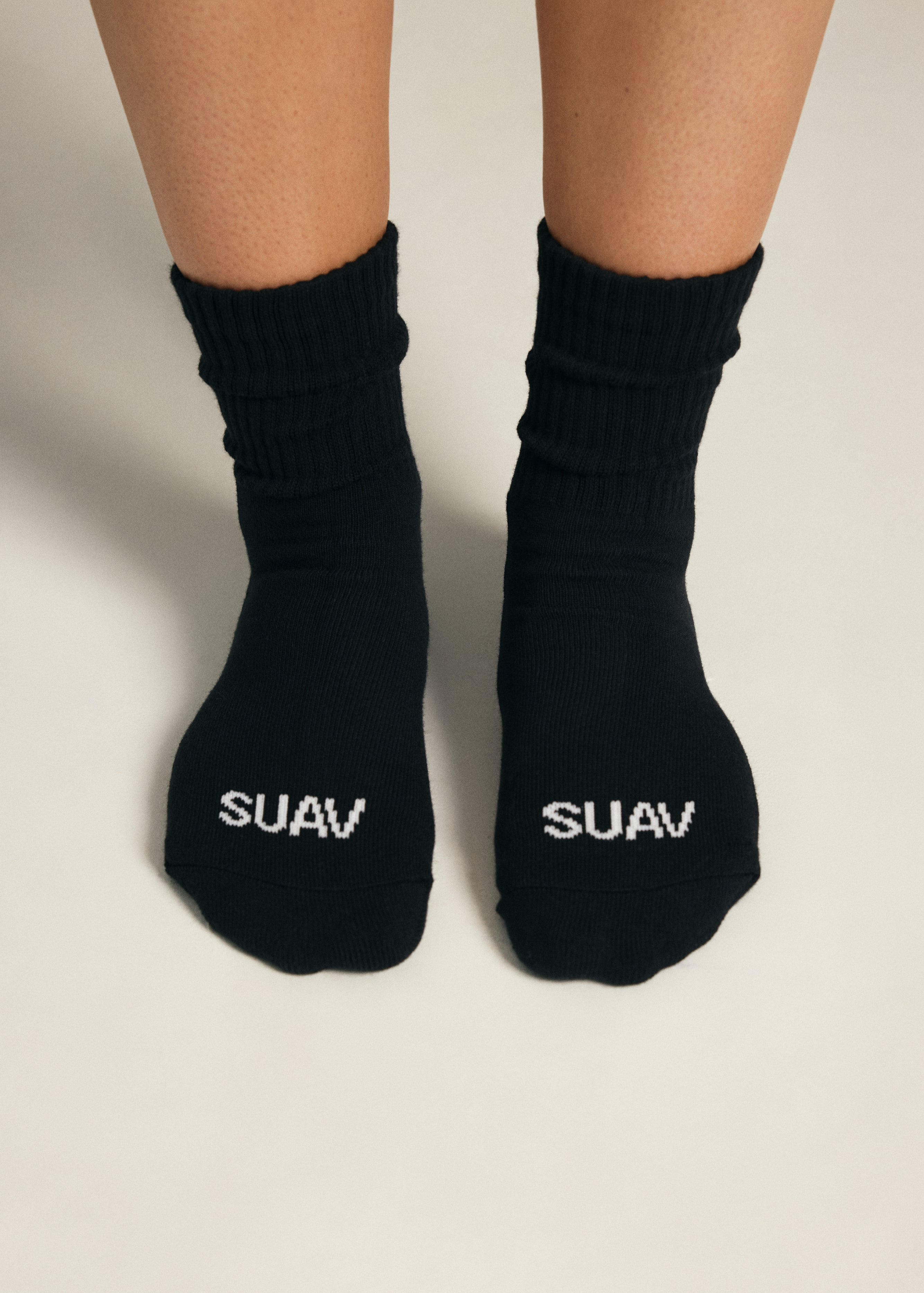 2 Pack Mini Crew Socks in Black