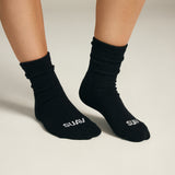 2 Pack Mini Crew Socks in Black