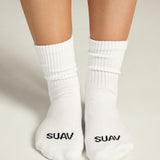 2 Pack Mini Crew Socks in White