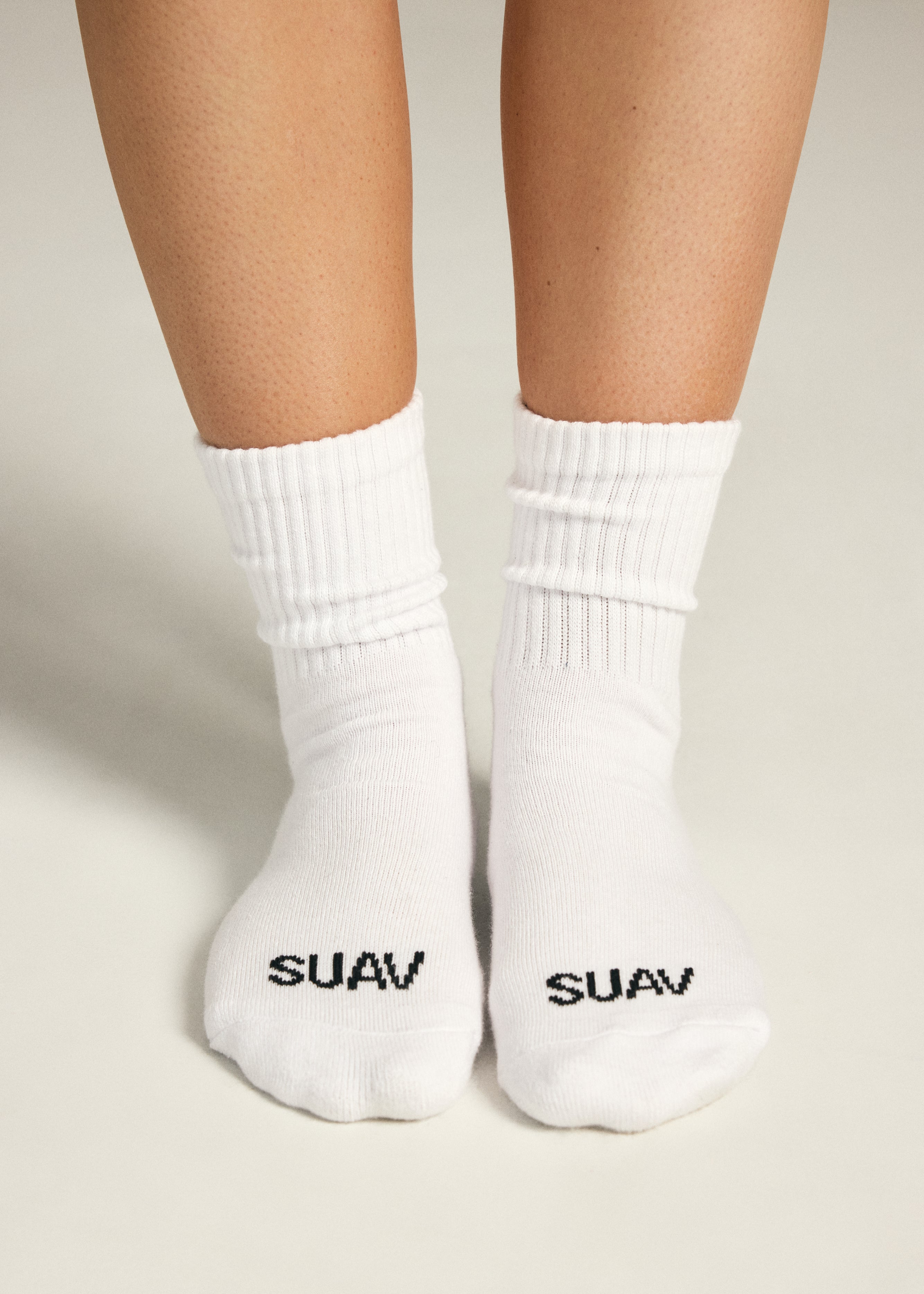 2 Pack Mini Crew Socks in White